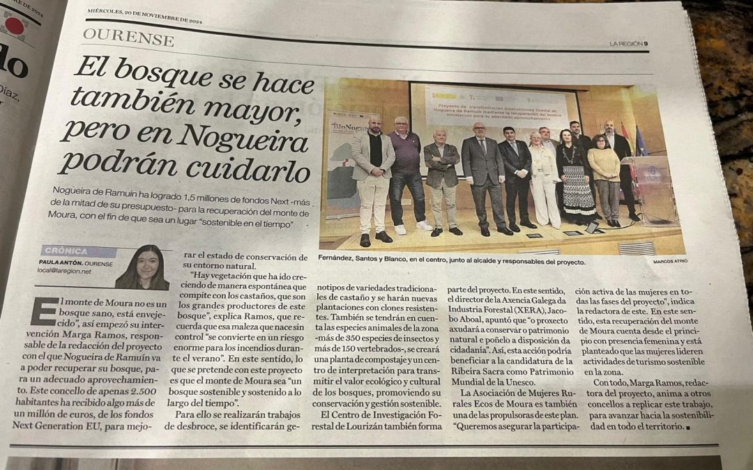 El bosque se hace también mayor, pero en Nogueira de Ramuín podrán cuidarlo – por «La Región»